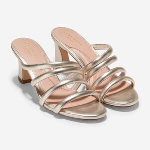 Cole Haan Adella Sandal in Gold Leather